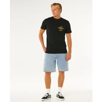 RIP CURL DESTI ANIMALS TEE BLACK