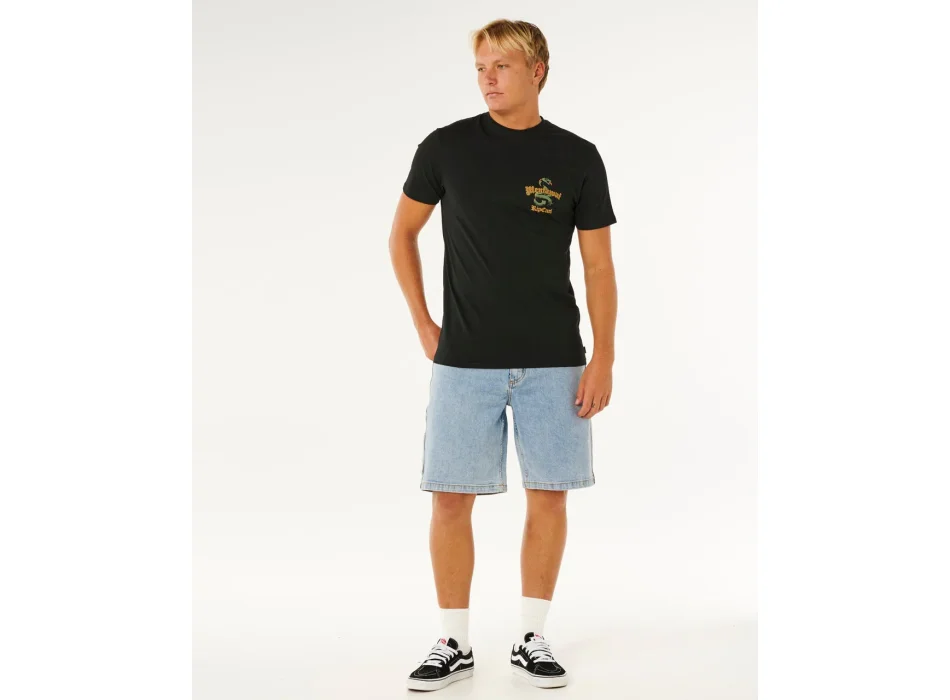 RIP CURL DESTI ANIMALS TEE BLACK