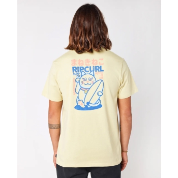 RIP CURL DESTI ANIMALS SHORT SLEEVE VINTAGE YELLOW