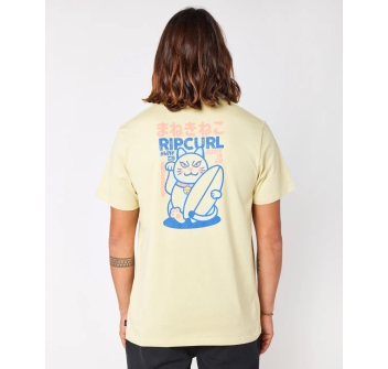 RIP CURL DESTI ANIMALS SHORT SLEEVE VINTAGE YELLOW