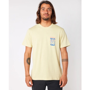 RIP CURL DESTI ANIMALS SHORT SLEEVE VINTAGE YELLOW