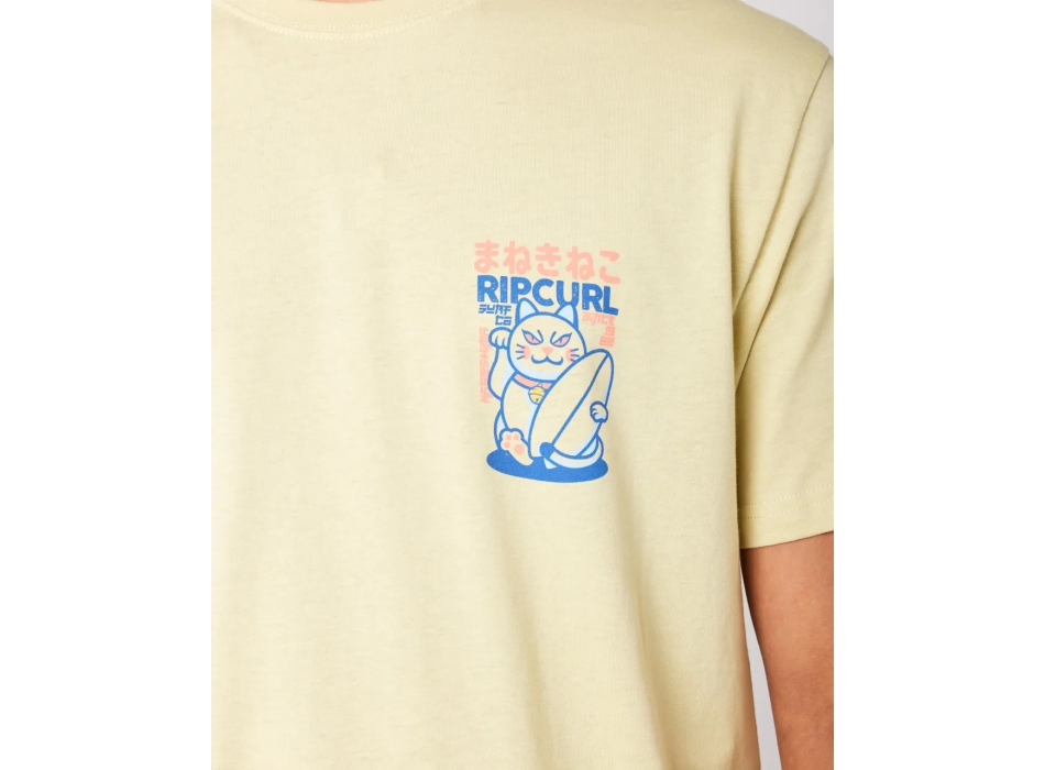 RIP CURL DESTI ANIMALS SHORT SLEEVE VINTAGE YELLOW