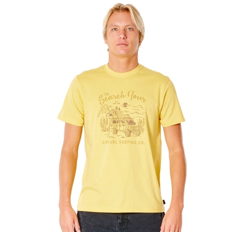 RIP CURL DRIFTER TEE RETRO YELLOW