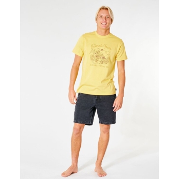 RIP CURL DRIFTER TEE RETRO YELLOW