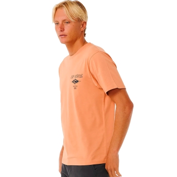 RIP CURL FADE OUT ICON TEE CLAY