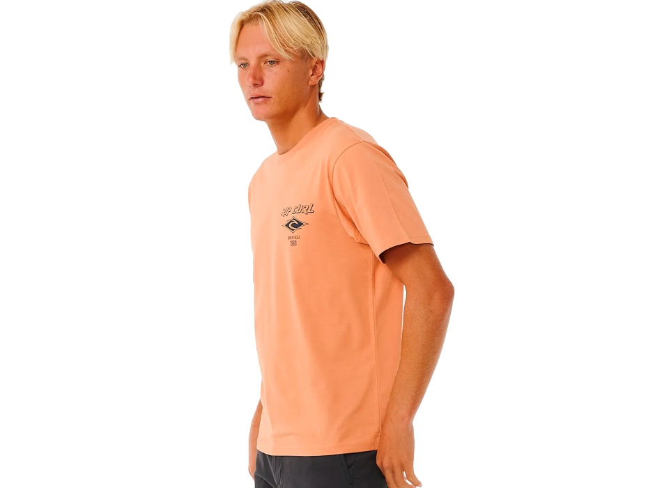 RIP CURL FADE OUT ICON TEE CLAY