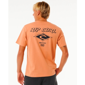 RIP CURL FADE OUT ICON TEE CLAY