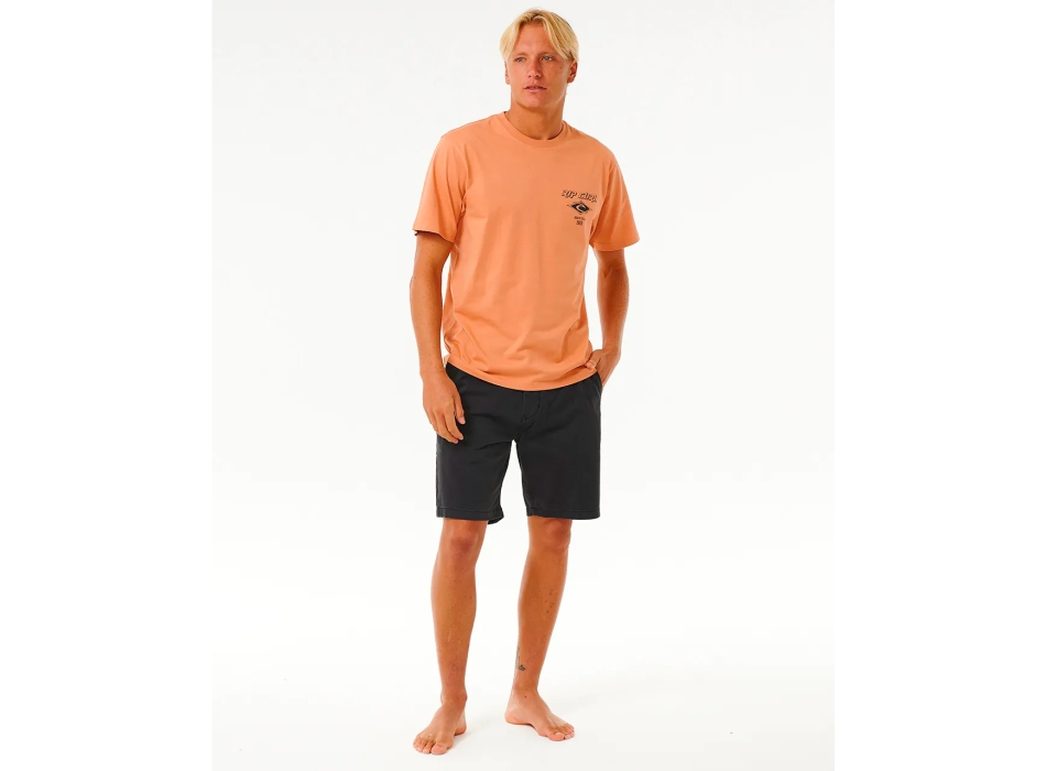 RIP CURL FADE OUT ICON TEE CLAY