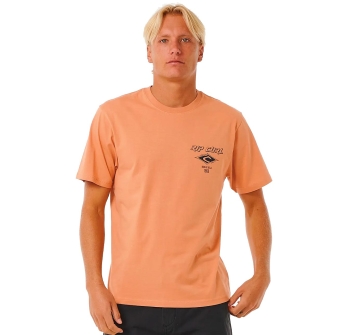 RIP CURL FADE OUT ICON TEE CLAY
