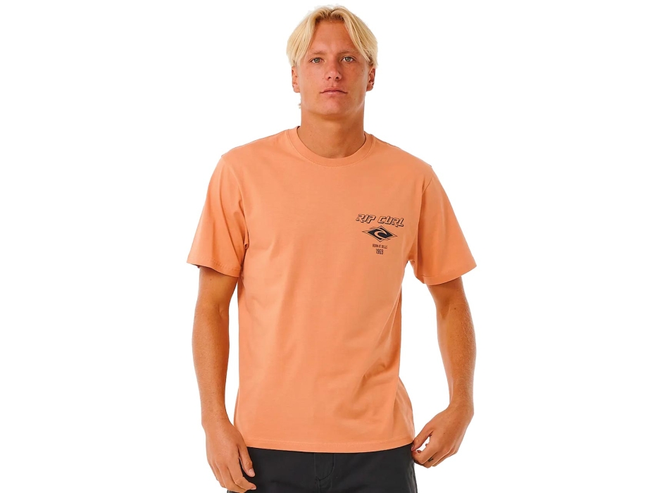 RIP CURL FADE OUT ICON TEE CLAY