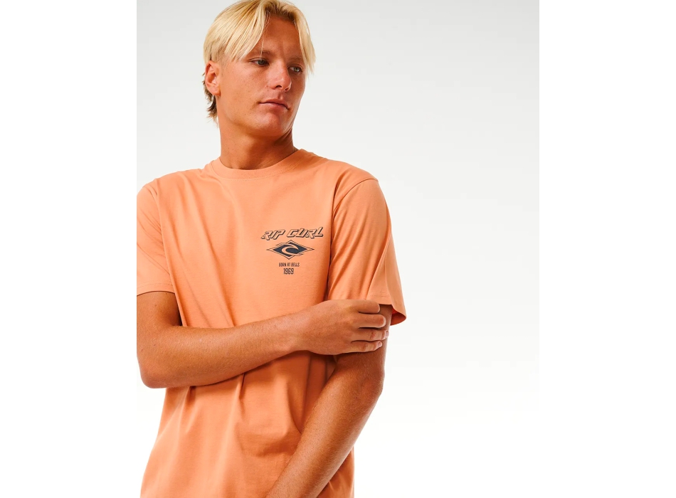 RIP CURL FADE OUT ICON TEE CLAY