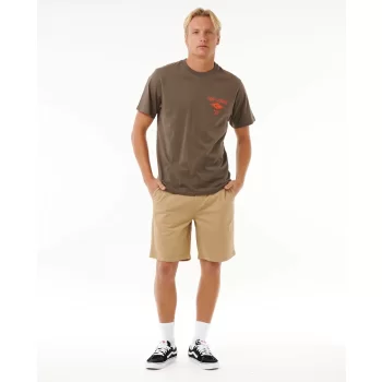 RIP CURL FADE OUT ICON TEE ROCK