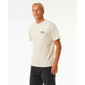 RIP CURL T-SHIRT HERITAGE DING REPAIRS VINTAGE WHITE