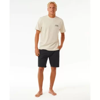 RIP CURL T-SHIRT HERITAGE DING REPAIRS VINTAGE WHITE