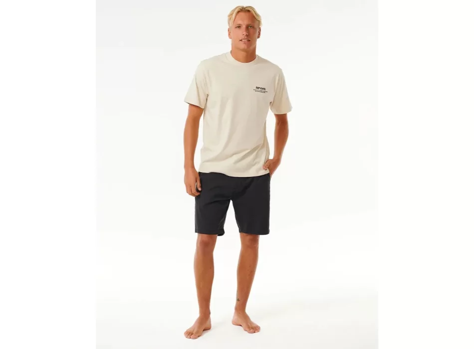 RIP CURL T-SHIRT HERITAGE DING REPAIRS VINTAGE WHITE