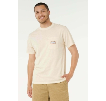 RIP CURL ICON USED SHORT SLEEVE TEE BLACK