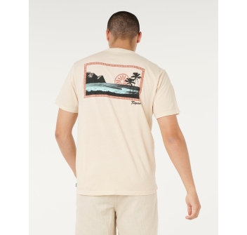 RIP CURL T-SHIRT MOD CALI SUNSET VINTAGE WHITE