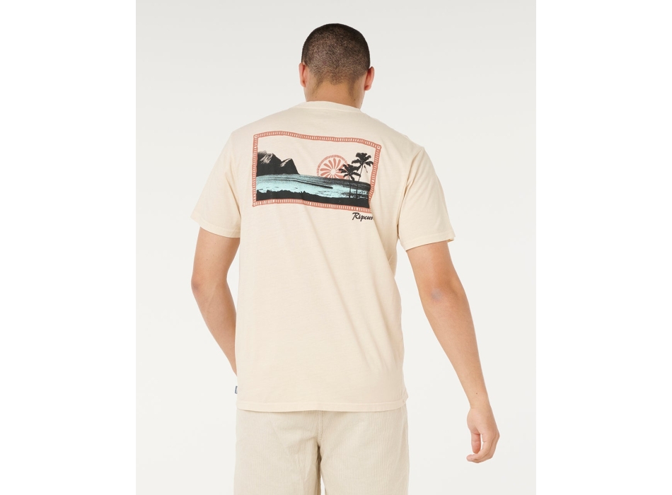 RIP CURL T-SHIRT MOD CALI SUNSET VINTAGE WHITE