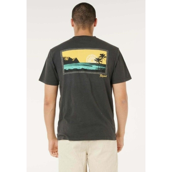 RIP CURL T-SHIRT MOD CALI SUNSET WASHED BLACK