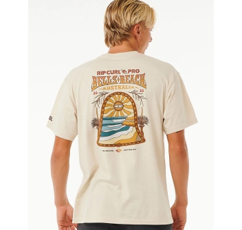 RIP CURL PRO BELLS BEACH 2024 LINE UP SHORT SLEEVE VINTAGE WHITE