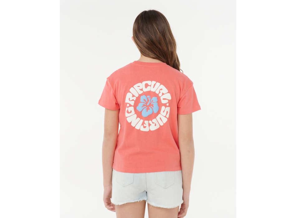 RIP CURL T-SHIRT GIRL LUXE SURF RELAXED WATERMELON