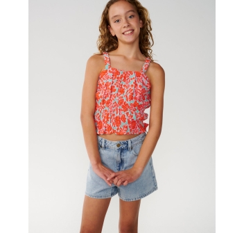 RIP CURL T-SHIRT GIRL LUXE SURF RELAXED WATERMELON