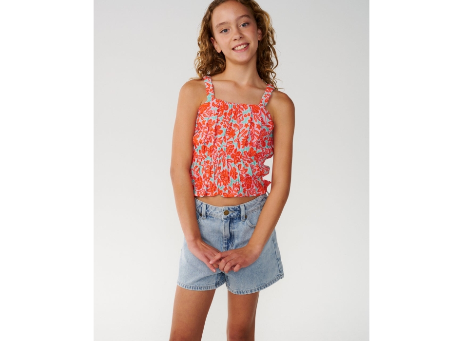 RIP CURL T-SHIRT GIRL LUXE SURF RELAXED WATERMELON