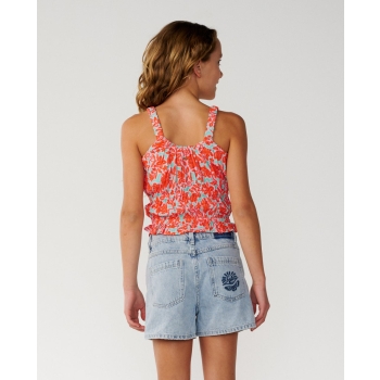 RIP CURL T-SHIRT GIRL LUXE SURF RELAXED WATERMELON