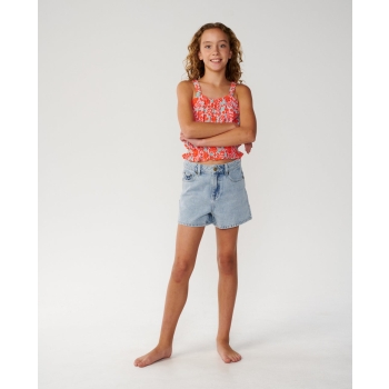 RIP CURL T-SHIRT GIRL LUXE SURF RELAXED WATERMELON
