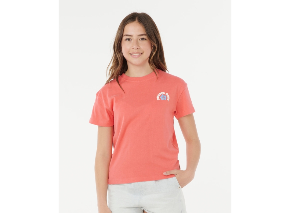 RIP CURL T-SHIRT GIRL LUXE SURF RELAXED WATERMELON