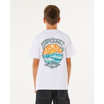 RIP CURL T-SHIRT BOY HAZEY DAYS WHITE