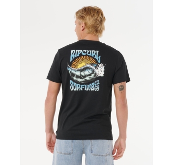 RIP CURL T-SHIRT RAW ENERGY THRASH BLACK
