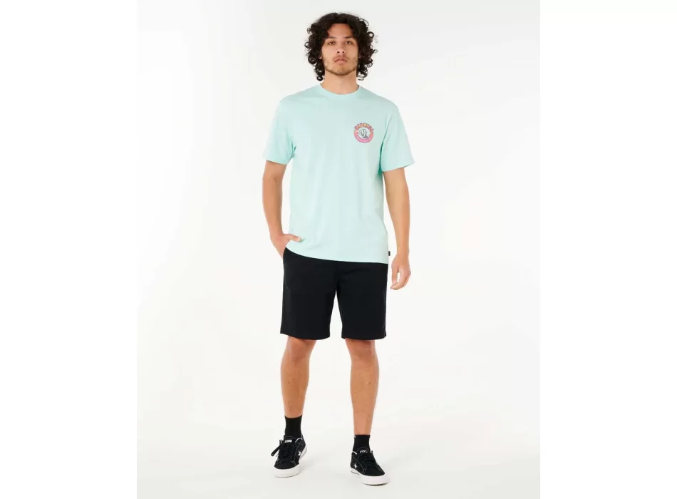 RIP CURL SHRED TIL TEE DARK LIGHT AQUA