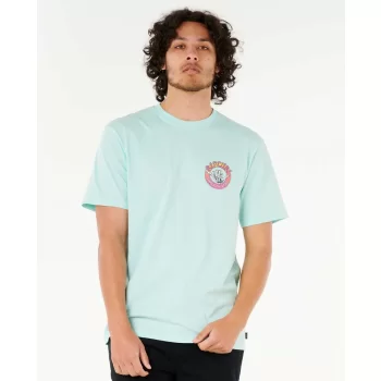 RIP CURL SHRED TIL TEE DARK LIGHT AQUA