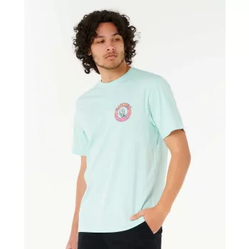 RIP CURL SHRED TIL TEE DARK LIGHT AQUA
