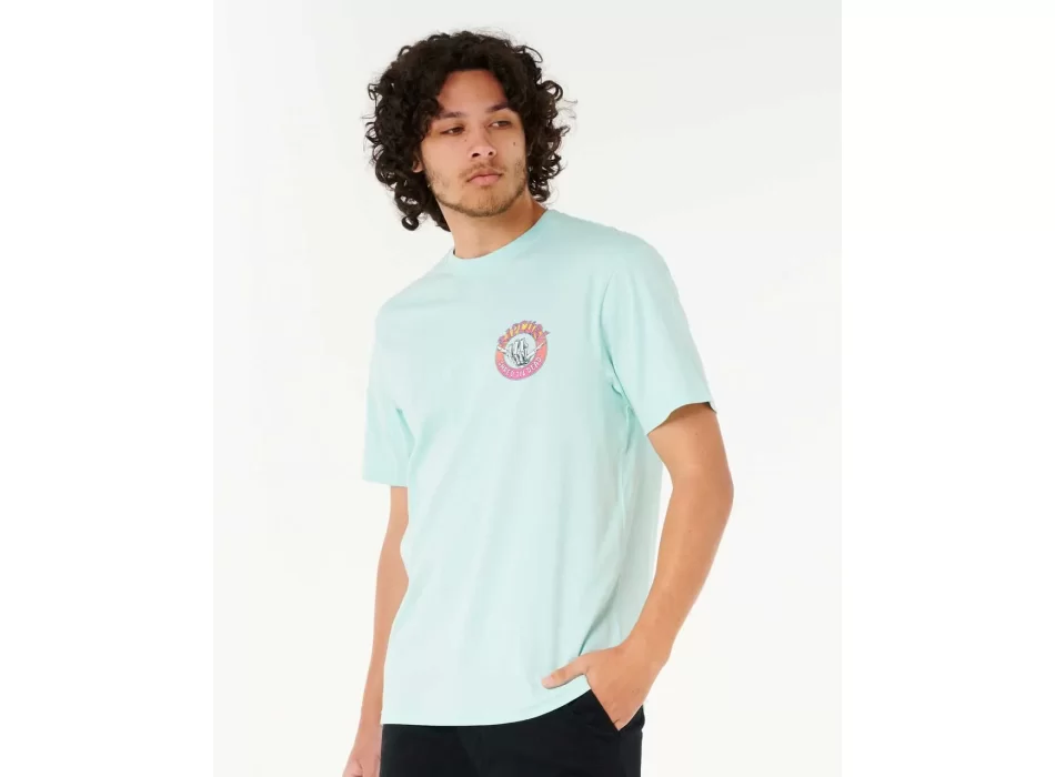 RIP CURL SHRED TIL TEE DARK LIGHT AQUA