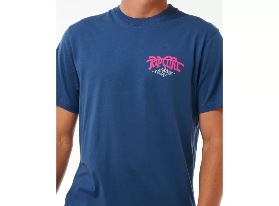 RIP CURL PASSAGE SHORT SLEEVE TEE WASHED NAVY
