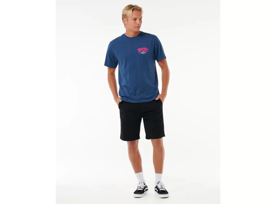 RIP CURL PASSAGE SHORT SLEEVE TEE WASHED NAVY
