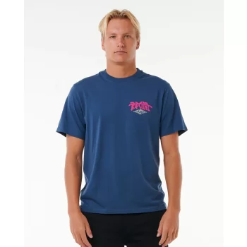 RIP CURL PASSAGE SHORT SLEEVE TEE WASHED NAVY