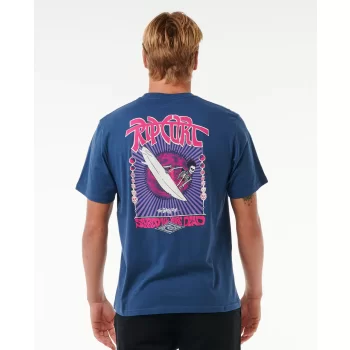 RIP CURL PASSAGE SHORT SLEEVE TEE WASHED NAVY