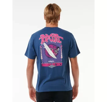 RIP CURL PASSAGE SHORT SLEEVE TEE WASHED NAVY