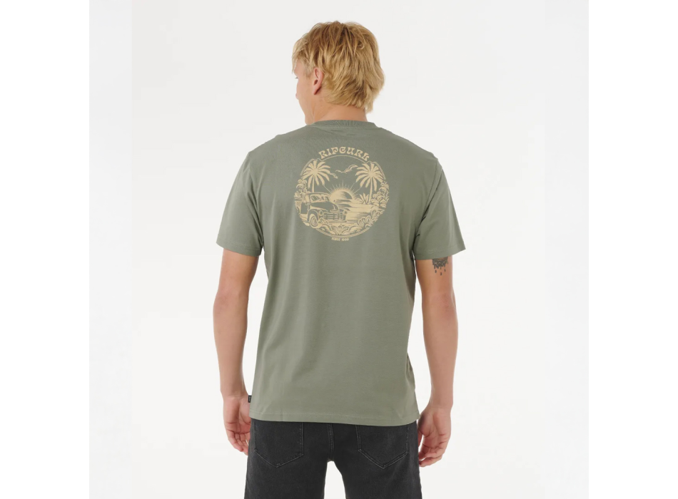 RIP CURL T-SHIRT SURF TRIP CACTUS GREEN