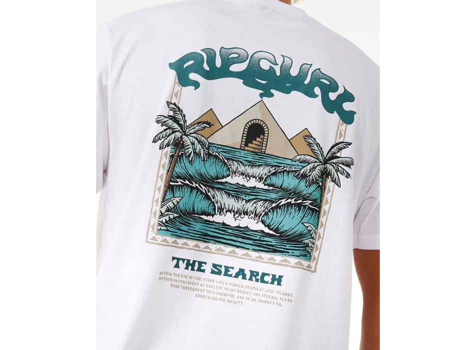 RIP CURL THE SPHINX SHORT SLEEVE TEE WASHED WHITE