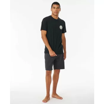 RIP CURL WETSUIT ICON TEE WASHED BLACK