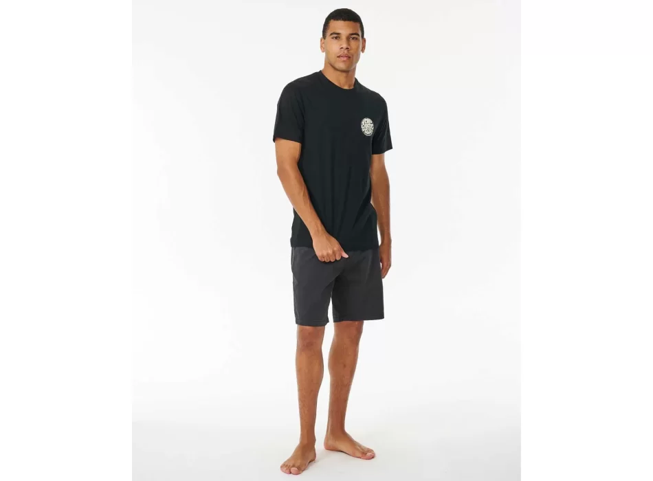 RIP CURL WETSUIT ICON TEE WASHED BLACK