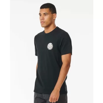RIP CURL WETSUIT ICON TEE WASHED BLACK