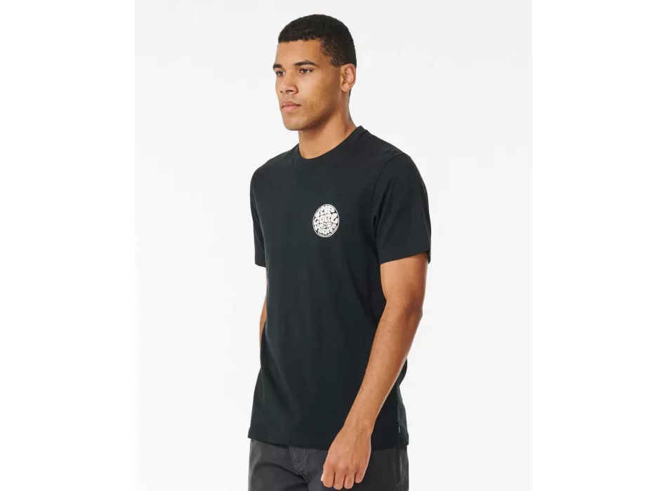 RIP CURL WETSUIT ICON TEE WASHED BLACK