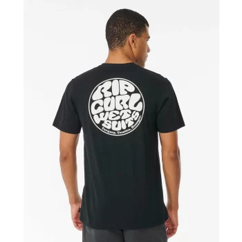 RIP CURL WETSUIT ICON TEE WASHED BLACK