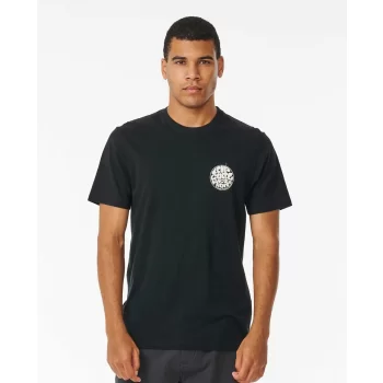 RIP CURL WETSUIT ICON TEE WASHED BLACK