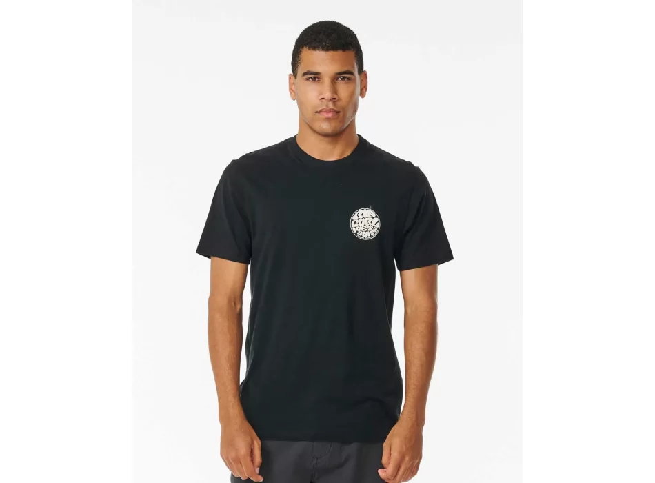 RIP CURL WETSUIT ICON TEE WASHED BLACK